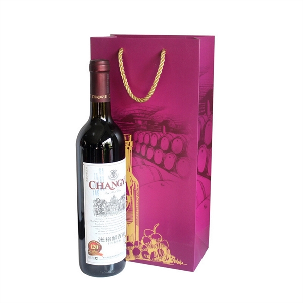 Custom Full Color Paper Wine Bag - Image 1