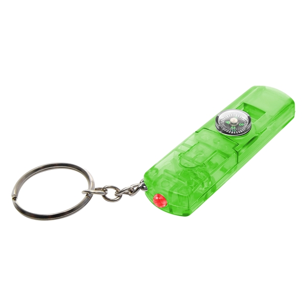 Whistle, Light And Compass Key Chain - Image 4