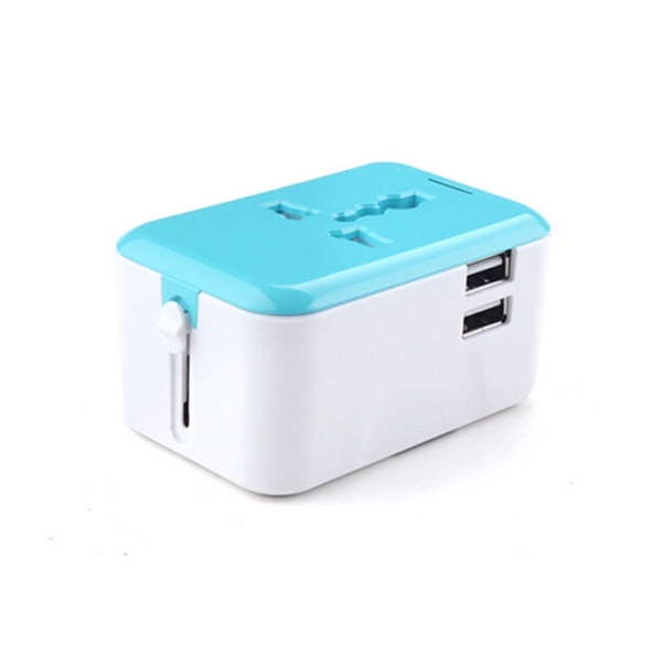 Universal Travel Adapter Or Plug With 2 USB Ports - Image 2