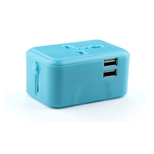 Universal Travel Adapter Or Plug With 2 USB Ports - Image 3