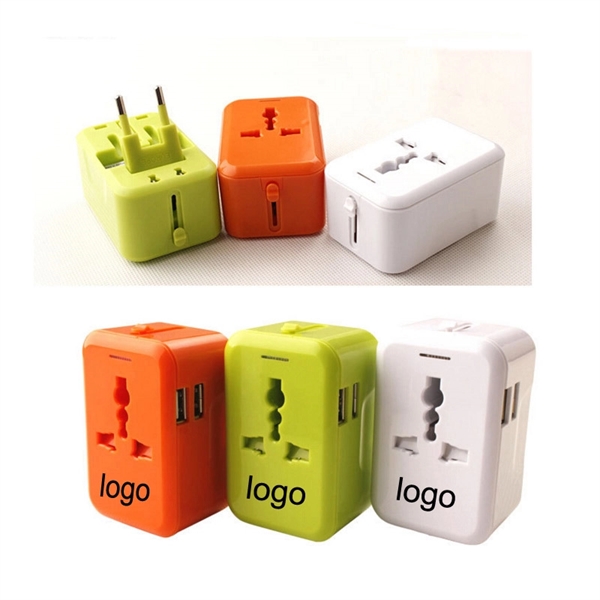 Universal Travel Adapter Or Plug With 2 USB Ports - Image 5