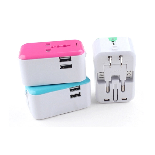Universal Travel Adapter Or Plug With 2 USB Ports - Image 7