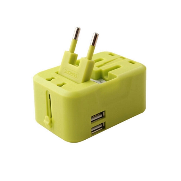 Universal Travel Adapter Or Plug With 2 USB Ports - Image 8