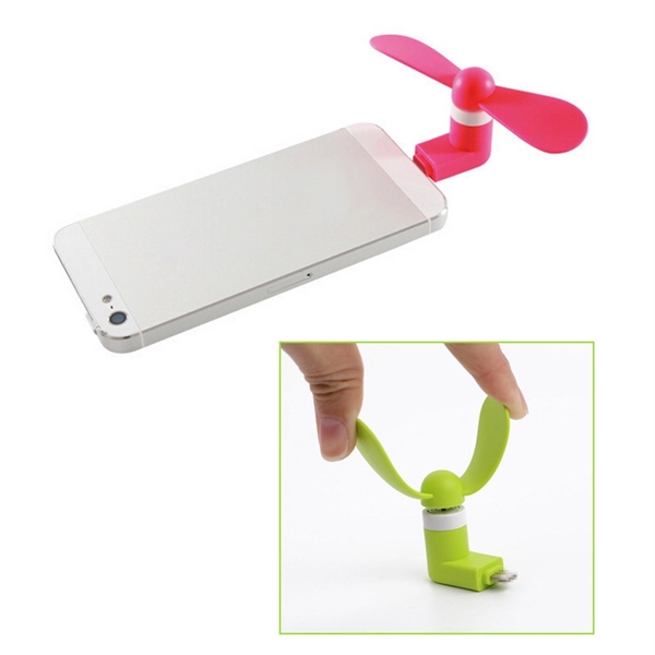 Cute Mini Rubber Mobile Phone Fan - Image 6