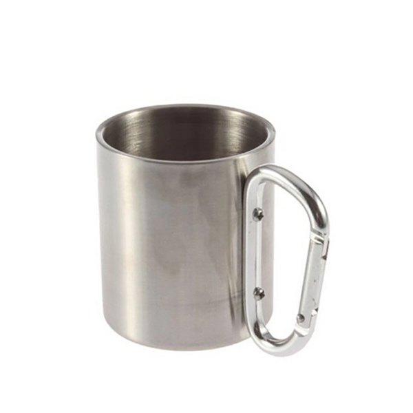 Stainless Steel Camping Mug With Carabiner - Image 2