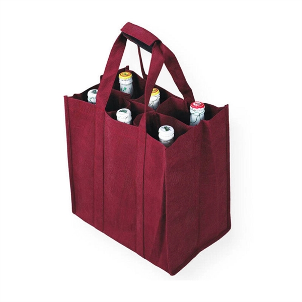 6 Wine Bottle Non-woven Tote Bag - Image 3