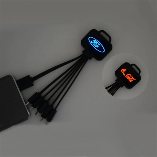 Multi Phone Charging Cable 5 In One With Custom LED Backligh - Image 1