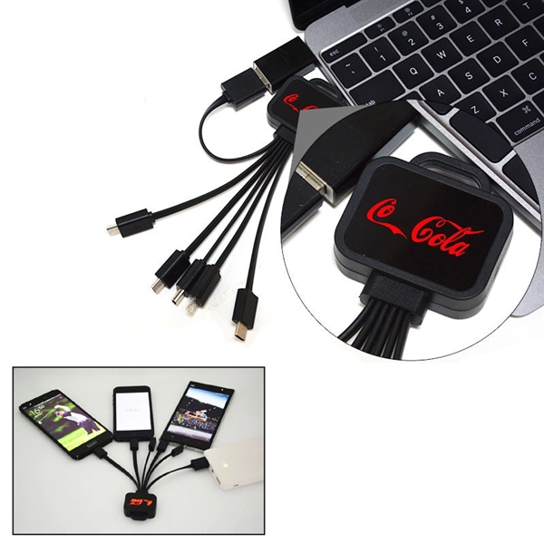 Multi Phone Charging Cable 5 In One With Custom LED Backligh - Image 6