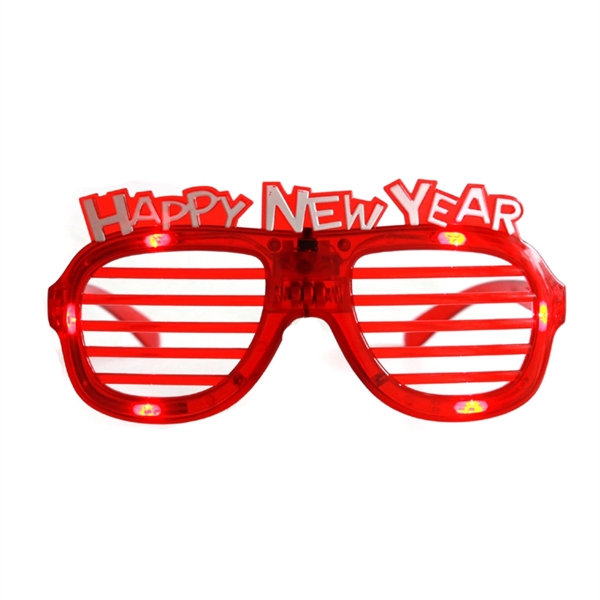 LED Flashing Shutter Glasses Happy New Year - Image 1