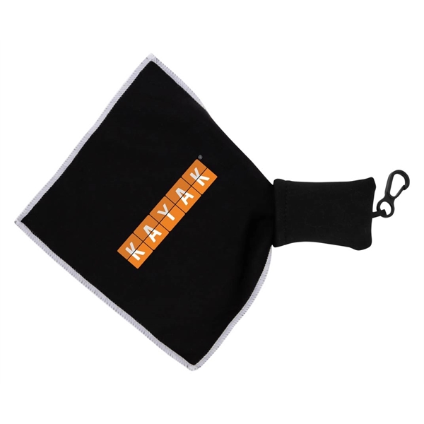 Microfiber Towel With Neoprene Pouch - Image 1