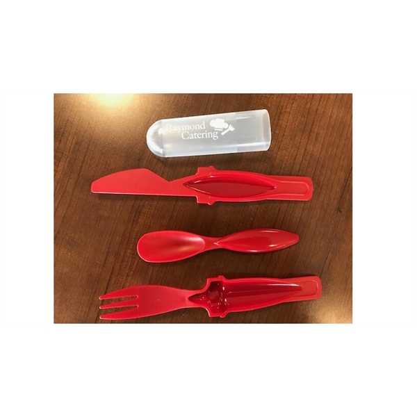 3-in1 Travel tableware Set Of Knife, Fork And Spoon - Image 2