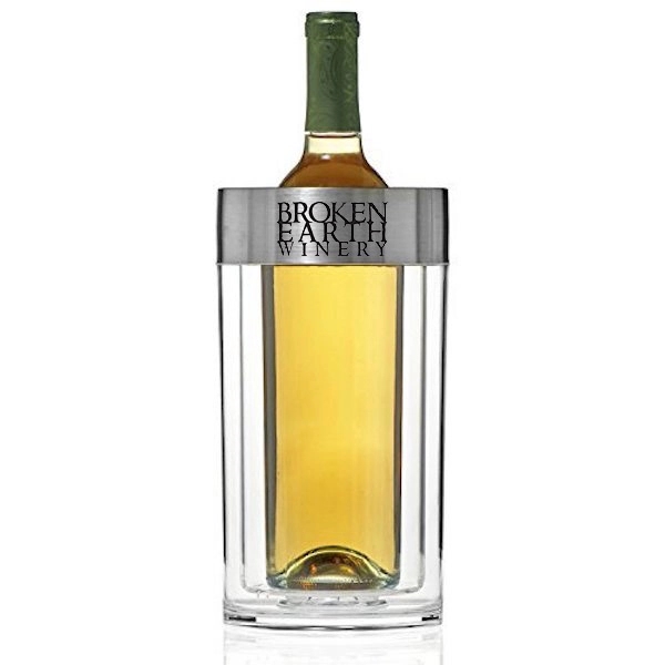 Single Wine Bottle Chiller (Stainless Steel Acrylic Hybrid) - Image 1
