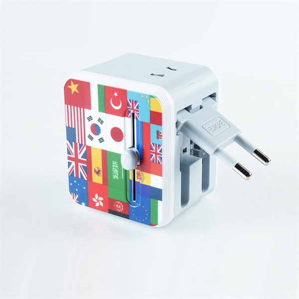 Full Color Imprinted Universal Travel Adapter Or Plug - Image 2
