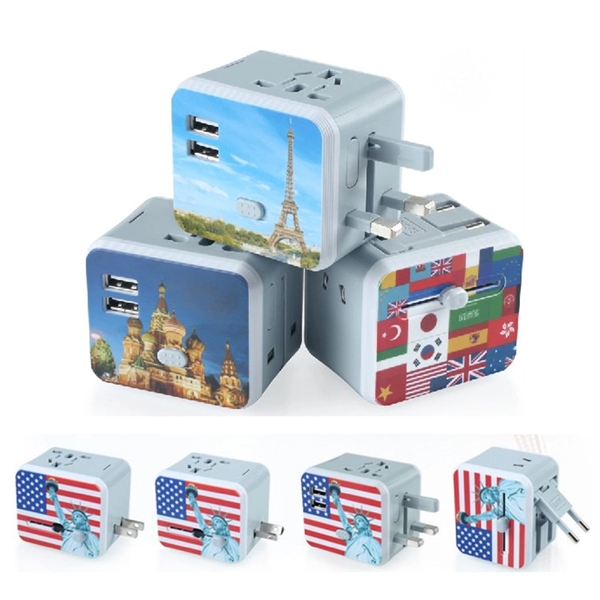 Full Color Imprinted Universal Travel Adapter Or Plug - Image 5
