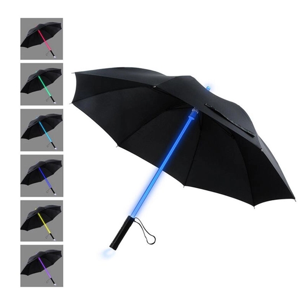 LED Lightsaber Umbrella with 7 Color Changing On the Shaft a - Image 2