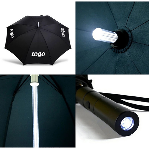 LED Lightsaber Umbrella with 7 Color Changing On the Shaft a - Image 1