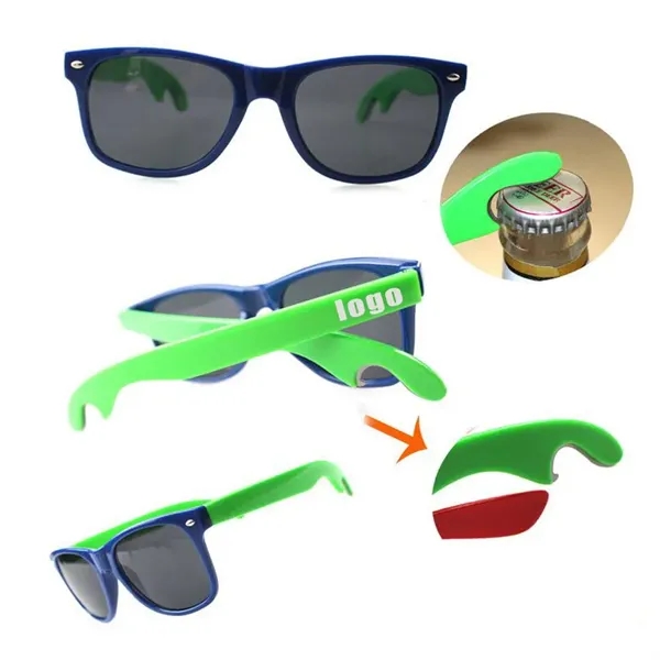 Plastic Promotional Sunglasses With Bottle Opener - Image 1