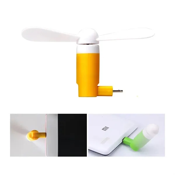 Portable 8-pin OTG Micro USB Mobile Phone Fan Cooler - Image 2