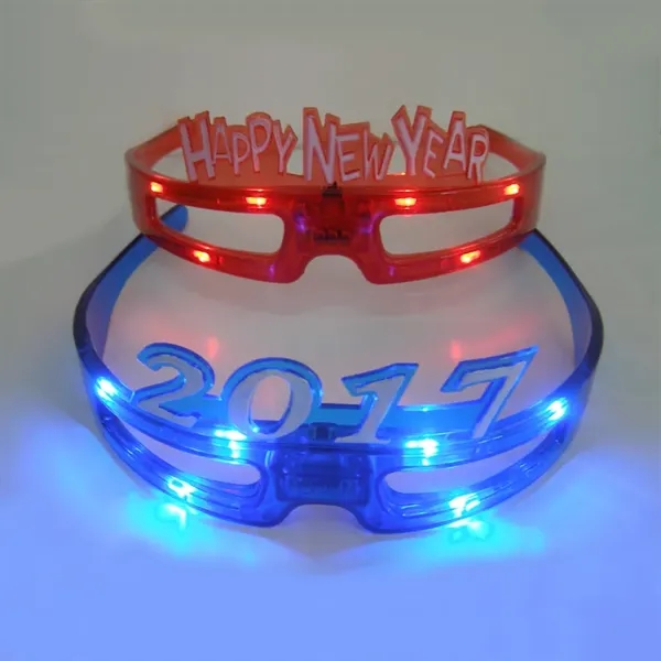 LED Flashing Shutter Glasses Happy New Year - Image 2