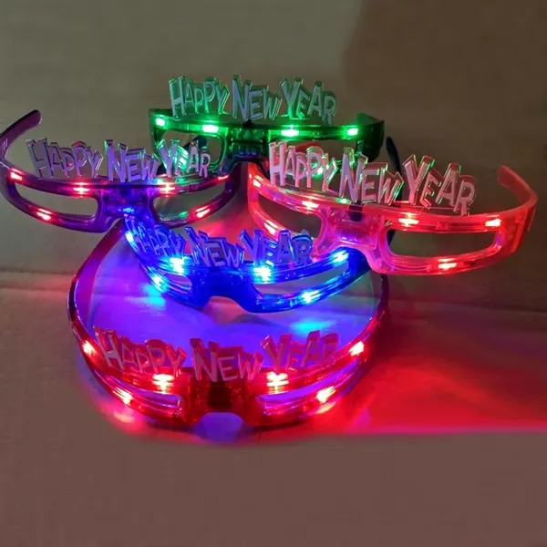 LED Flashing Shutter Glasses Happy New Year - Image 3