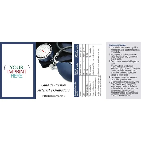 Spanish Blood Pressure Guide & Recorder Pocket Pamphlet - Image 1