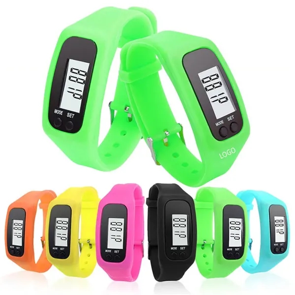 Digital Led Silicone Watch Pedometer - Image 1