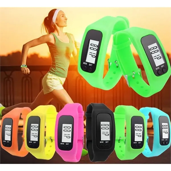 Digital Led Silicone Watch Pedometer - Image 5