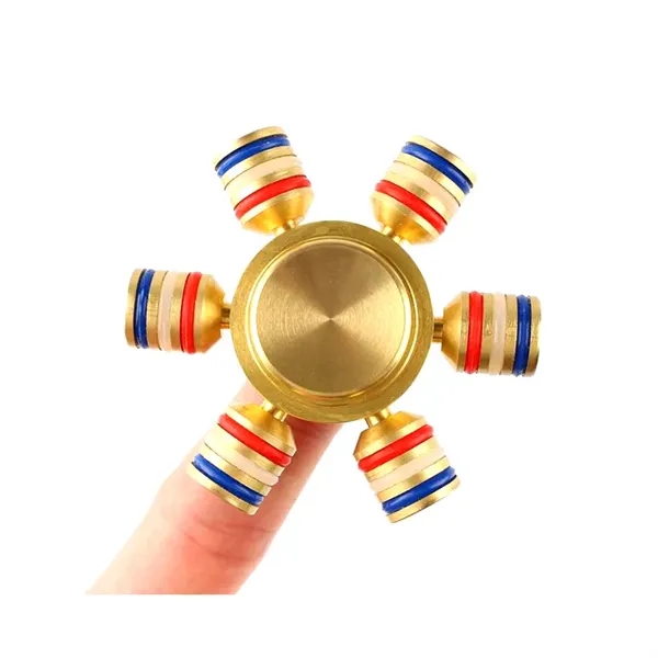 Brass Hexagonal Detachable Rudder Fidget Spinner - Image 6