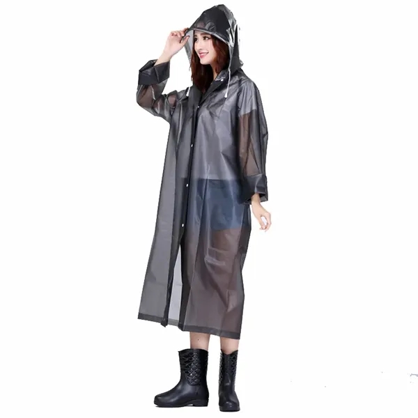 Packable Lightweight  Rain Jacket With Hood - Image 2