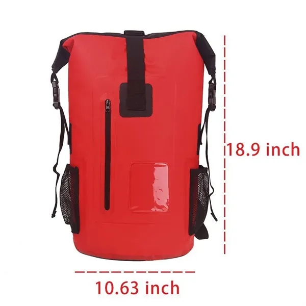 30L Waterproof Backpack Or Dry Bag With Zipper Pocket - Image 2