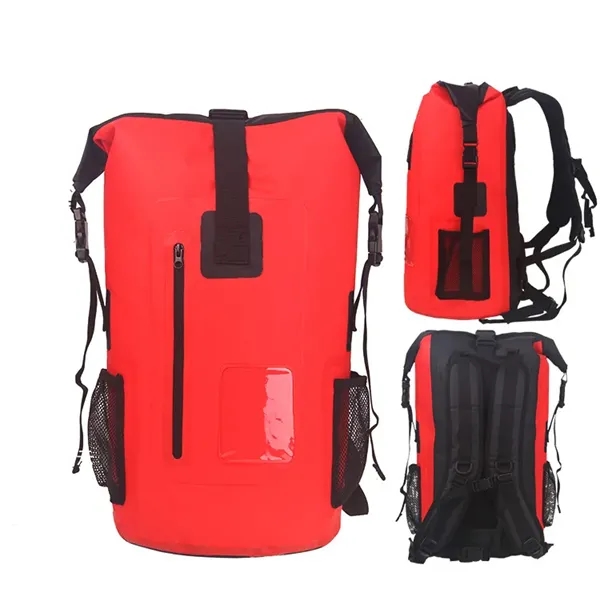 30L Waterproof Backpack Or Dry Bag With Zipper Pocket - Image 3