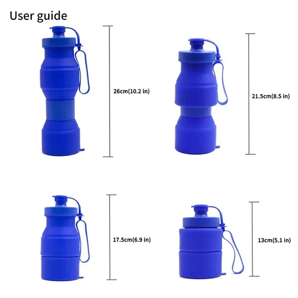 Collapsible Silicone Water Bottle 27 OZ - Image 2