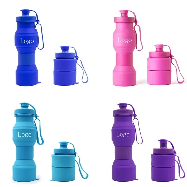 Collapsible Silicone Water Bottle 27 OZ - Image 1