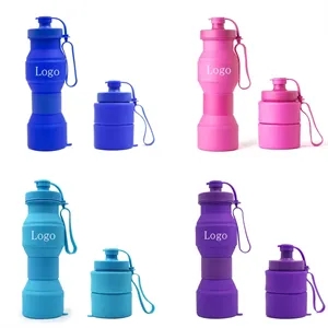 Collapsible Silicone Water Bottle 27 OZ