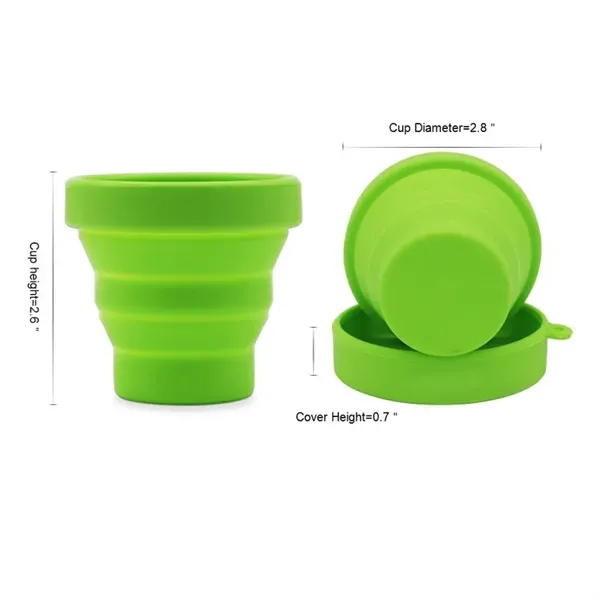 Collapsible Silicone Mini Cup With Lid Volume 6 OZ - Image 2