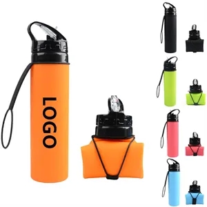 Outdoor Sport Bottle Foldable Silicone Water Bottle