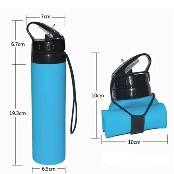 Outdoor Sport Bottle Foldable Silicone Water Bottle - Image 2