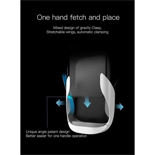 Wireless Car Quick Charger with Phone Holder in W Shape - Image 4
