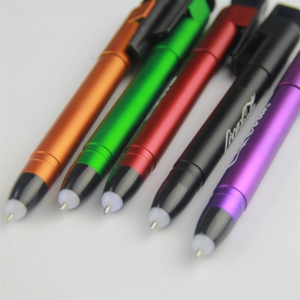 Lightup Logo Stylus Pen with Phone Holder - Image 5