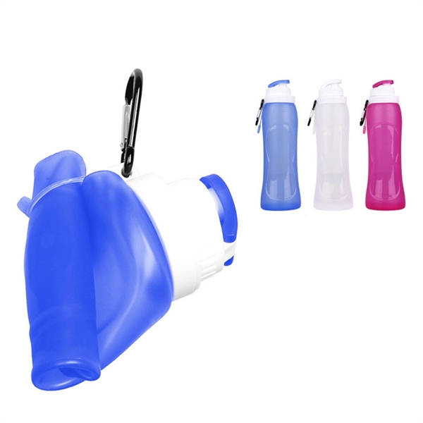 Collapsible Water Bottles Sports Plastic Foldable Water Bott - Image 2