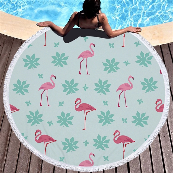 Flamingo  themed Beach Towel - Image 2