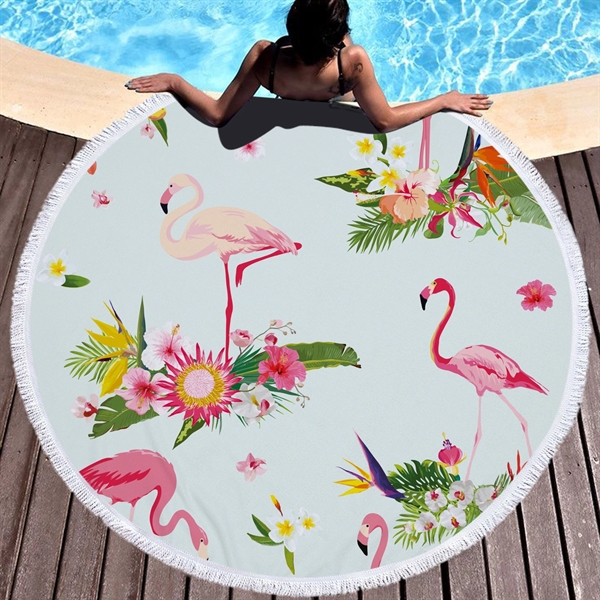 Flamingo  themed Beach Towel - Image 3