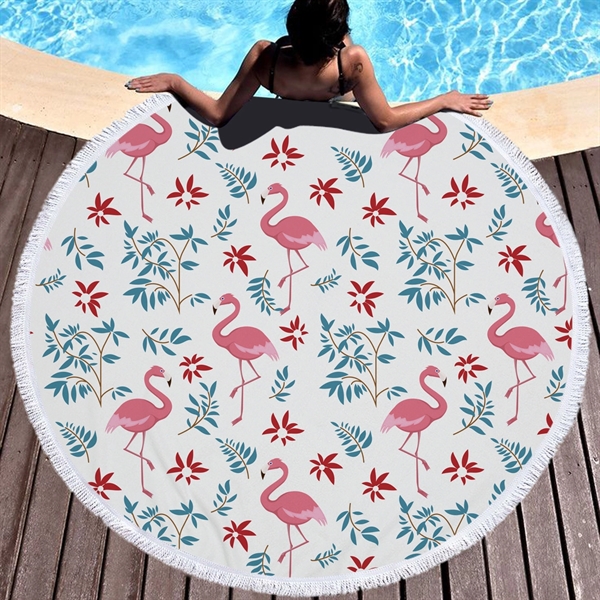 Flamingo  themed Beach Towel - Image 5