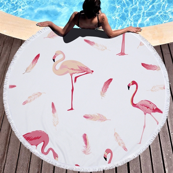Flamingo  themed Beach Towel - Image 9