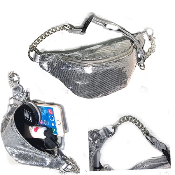 Versatile sequined Multi-functional chest bag - Image 4