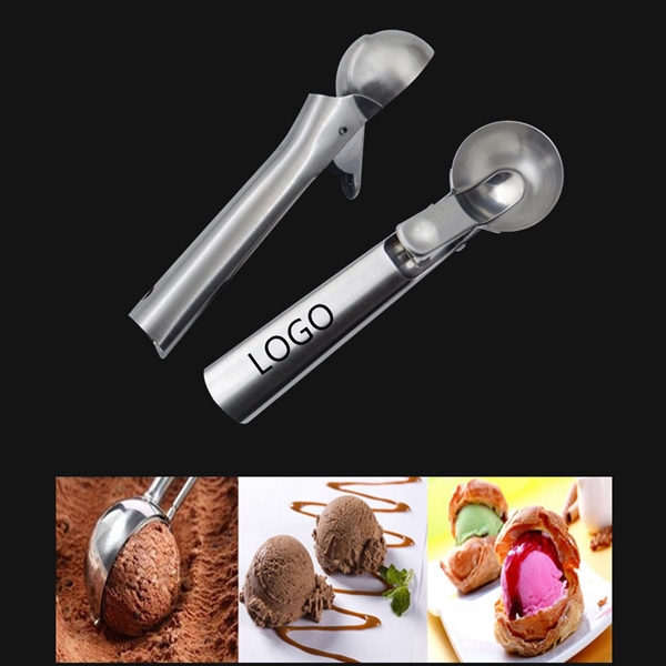 Stainless Steel Ice Cream Scoop With Easy Trigger - Image 1