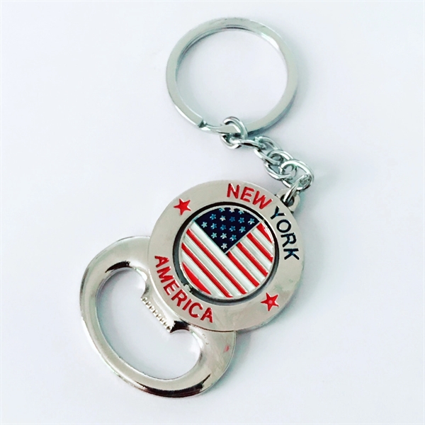 U.S.Flag Bottler Opener Keychain - Image 1
