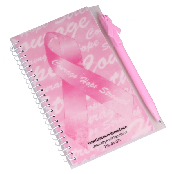 Pink Ribbon Notebook - Image 1