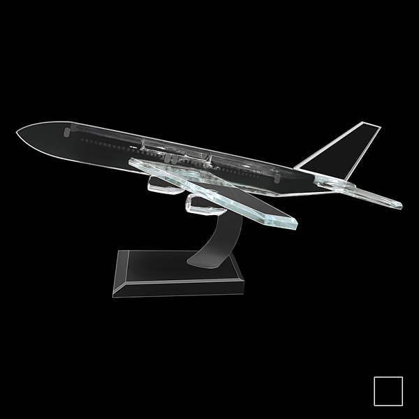 Crystal Air Plane Award w/ Base - Image 1