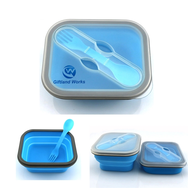 Silicone Collapsible Food Container or Lunch Box - Image 2